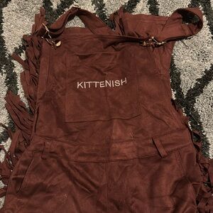 NWT, faux suede, pants jumpsuit/overalls perfect condition, x-small, super cute